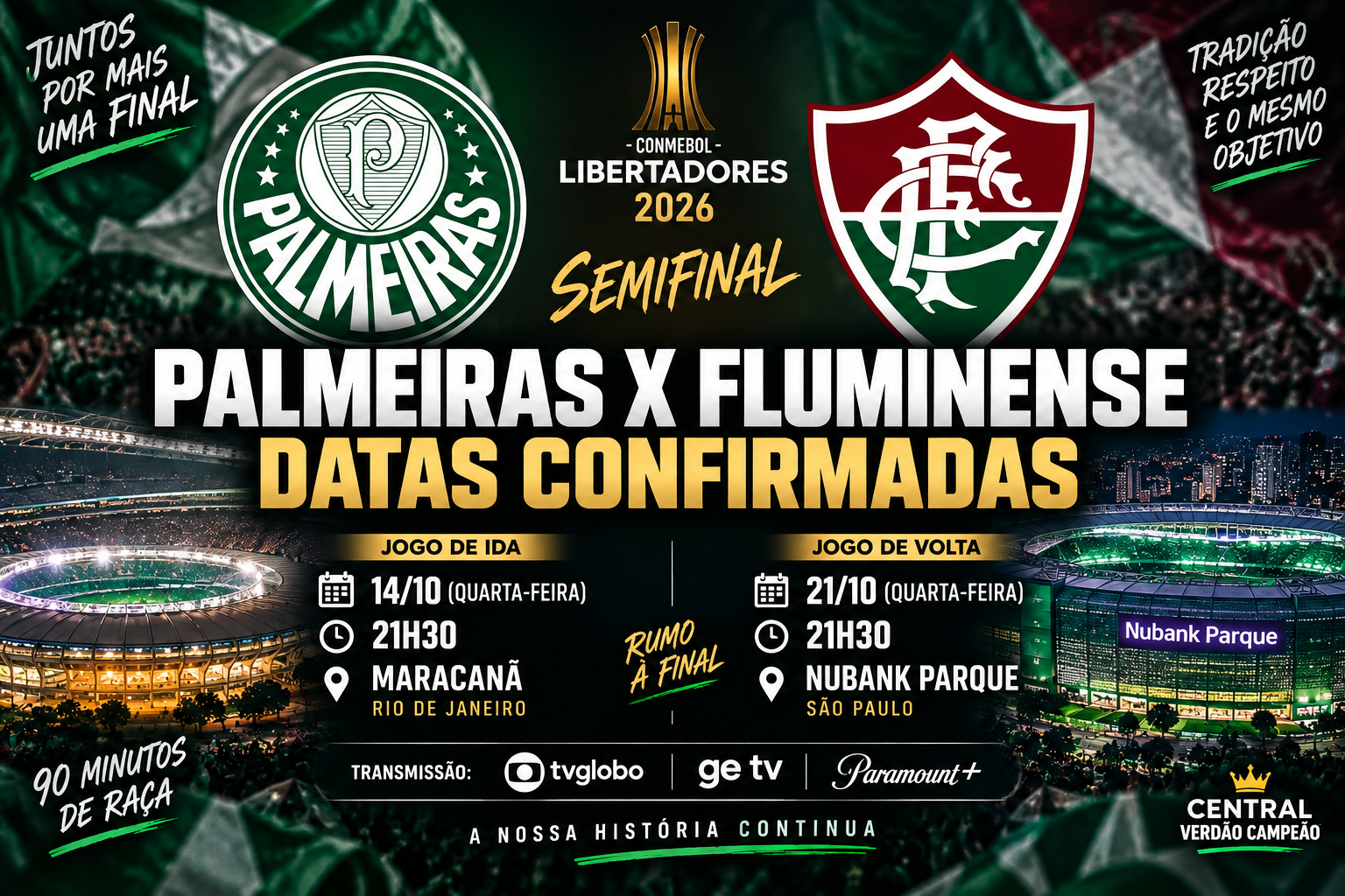 Palmeiras x Fluminense: data, horário e onde assistir
