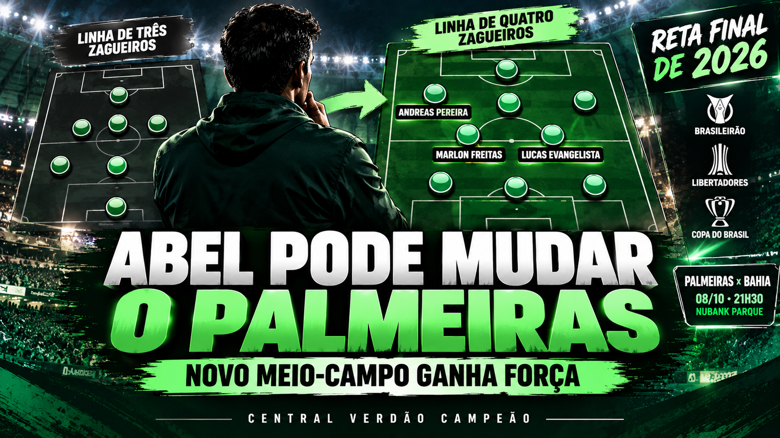 Abel pode mudar o Palmeiras na reta final e trio no meio-campo ganha força